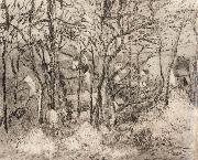 Camille Pissarro Wooded landscape at L-Hermitage,Pontoise oil